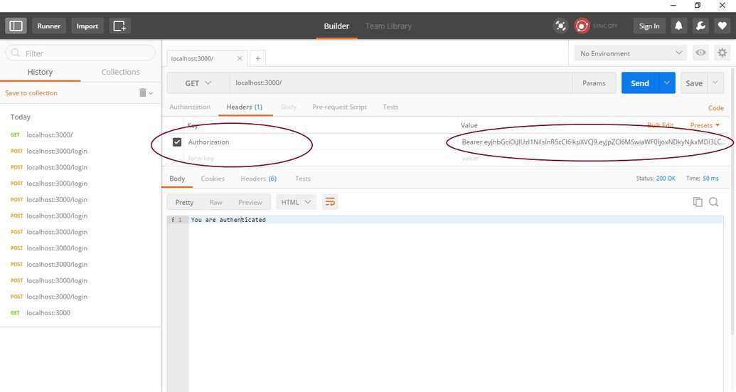 Accessing protected route